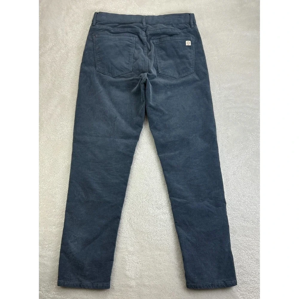 Marine Layer Corduroy Pants Mens 32x30 Blue Mid Rise Slim Straight Fit Classic